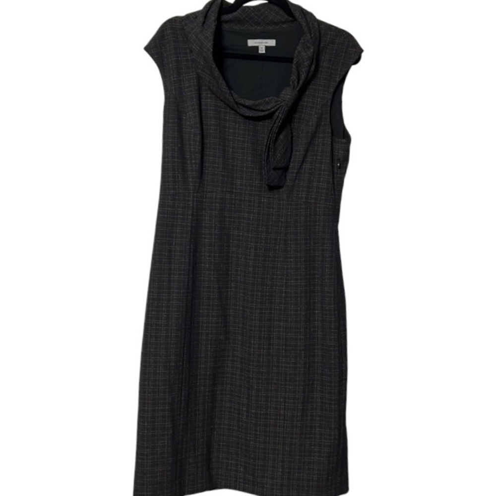 Classiques Entier Classic Sleeveless Black Plaid Sheath Dress Size 10